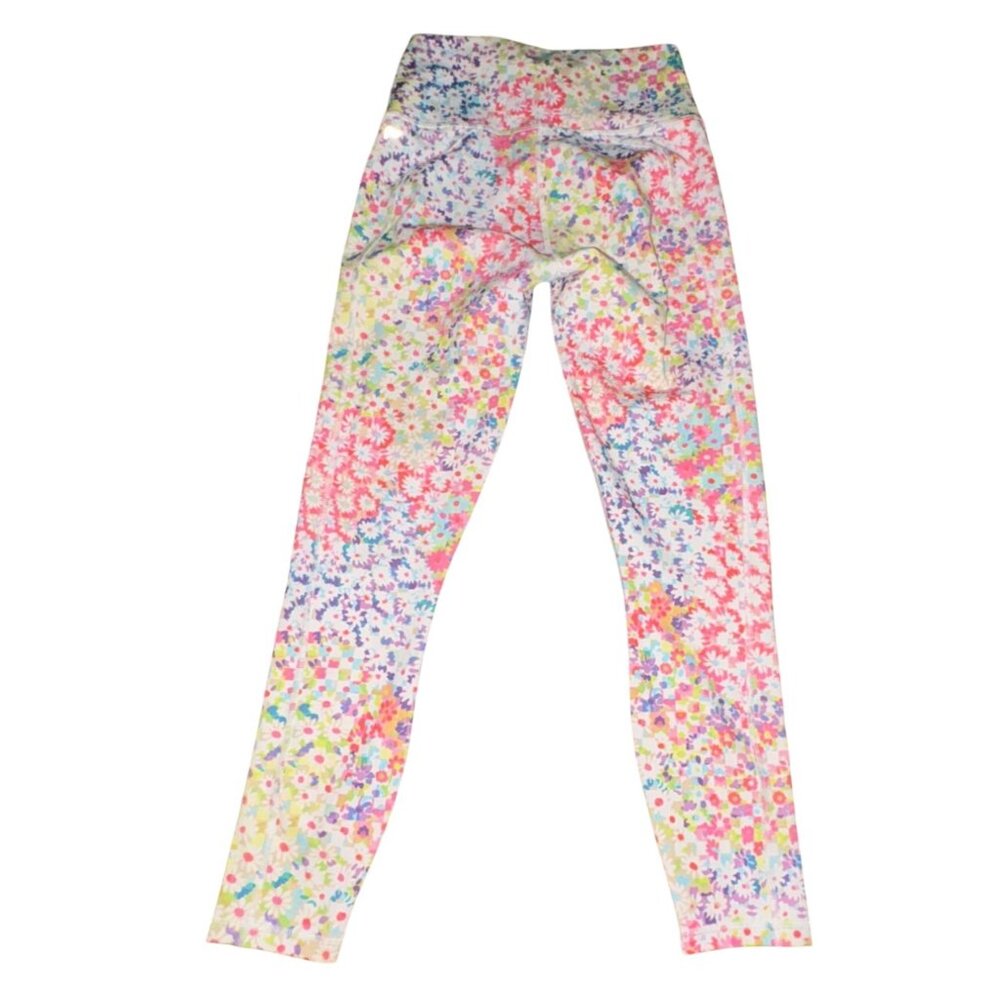 Fabletics Define PowerHold High-Waisted 7/8 Legging-Patchwork Daisy-XXS (0-2)-GU - Picture 6 of 7